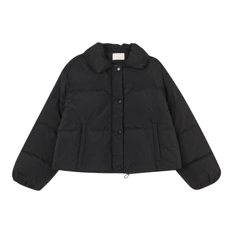 Lapel Dunjakke Dame Fluffy Warm Jacket