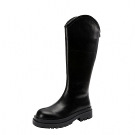 Knight Boots Dame Tykke Ben Store Tube Støvler Høye Fet Jente Stor Størrelse 41-43