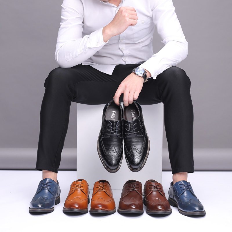 Brogues Men's Casual Dress Shoes Large Size Men