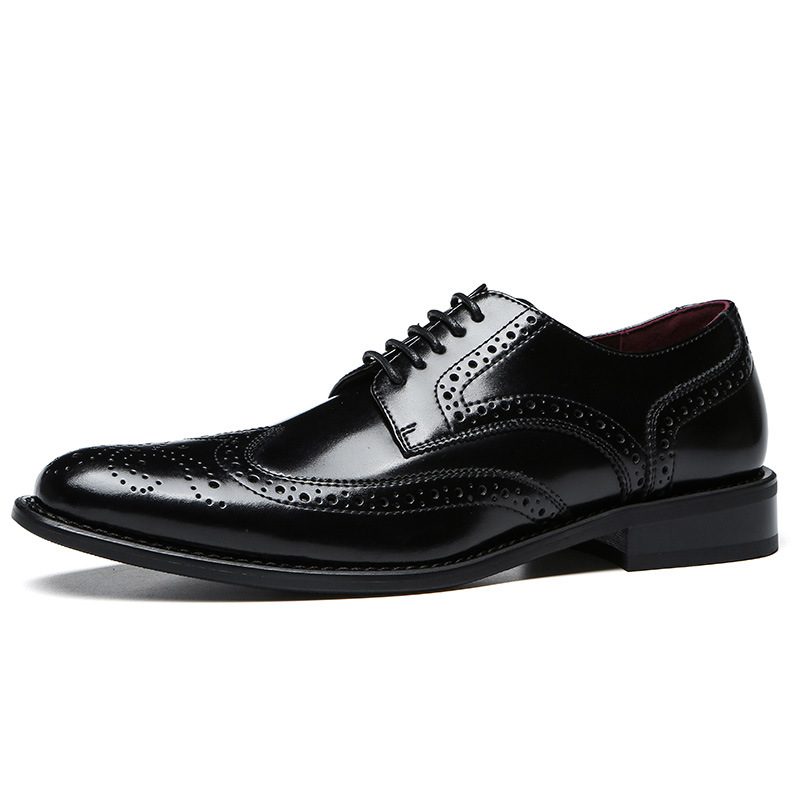 Business Dress Sko Menns Skinn Menn Shoes Casual Brogue Sko Sko Kuskinn Sko