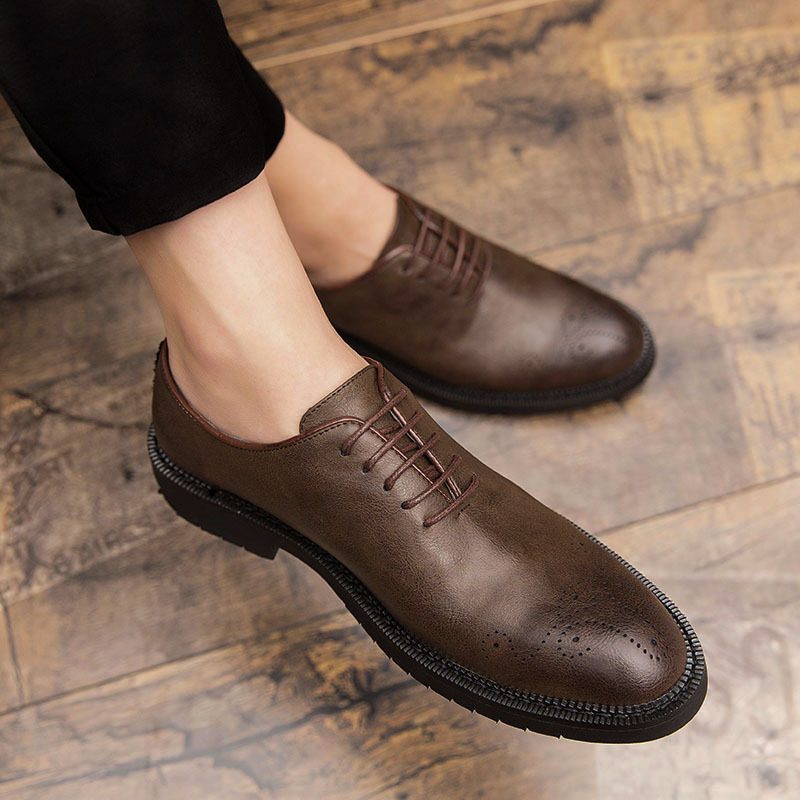 New Fashion Plus Size Formelle Oxford Sko Herre Brogues Uformelle Kjole Sko Business Trendy Sko