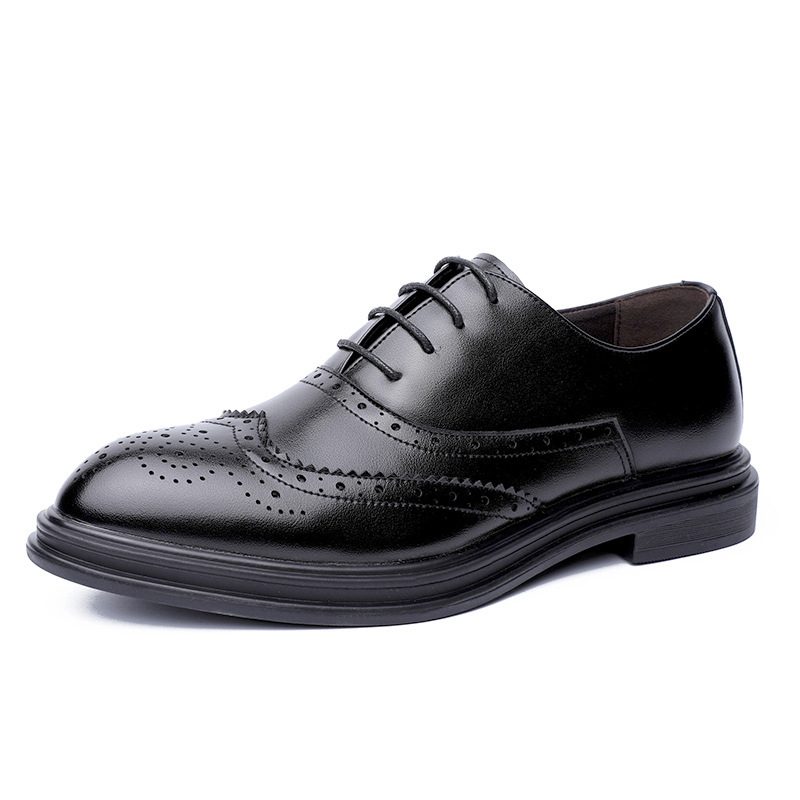 Ny Vårkjole Sko Trend Brogue Sko Herre Fritidskjole Sko Retro Business Dress Sko