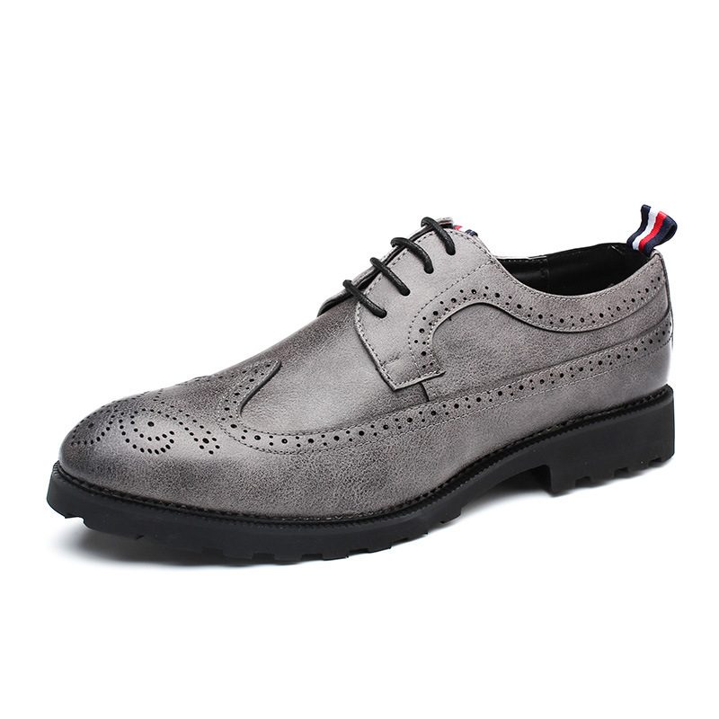 Nye Business Herresko Brogue Sko Utskårne Retro Trend Sko Herre Dress Sko