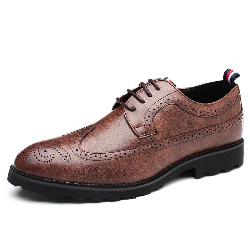 Nye Business Herresko Brogue Sko Utskårne Retro Trend Sko Herre Dress Sko