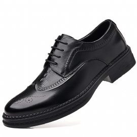 Spring Business Casual Dress Sko Herre Skinn Brogue Sko Herresko