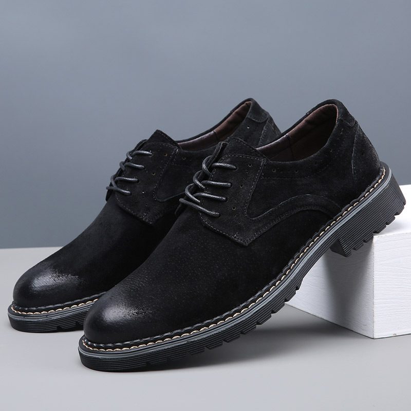 Vår Og Høst Brogue Sko Menns Skinn Business Dress Sko Menn Retro Spiss Kjole Sko Trend