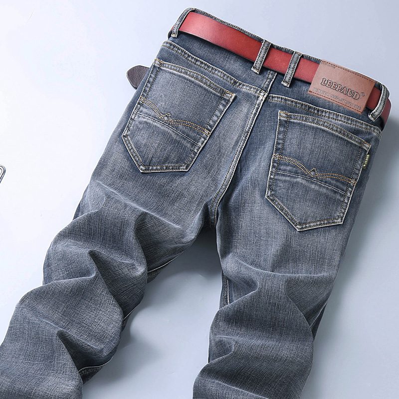 2024 Jeans For Menn Straight Slim Fit Stretch Casual