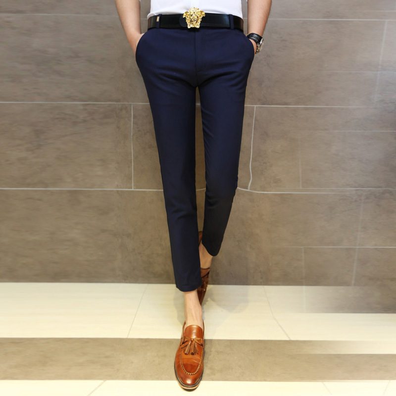 Bukser Herrebukser Slim Cropped Casual Elastisk