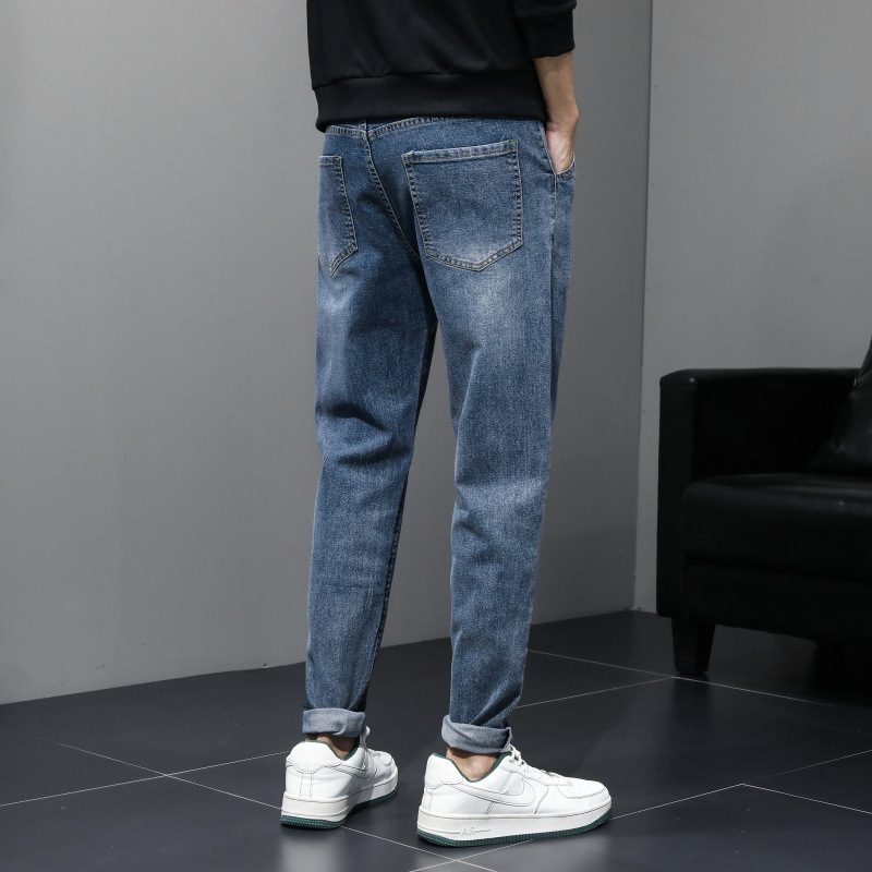 Cropped Jeans For Menn Slim Fit Rett