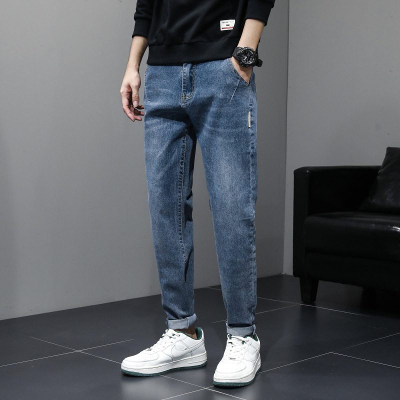 Cropped Jeans For Menn Slim Fit Rett