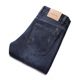 Jeans For Menn Straight Fit Elastisk Trendy Casual