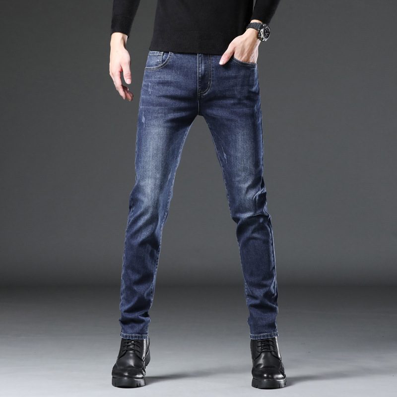 Jeans For Menn Straight Fit Elastisk Trendy Casual