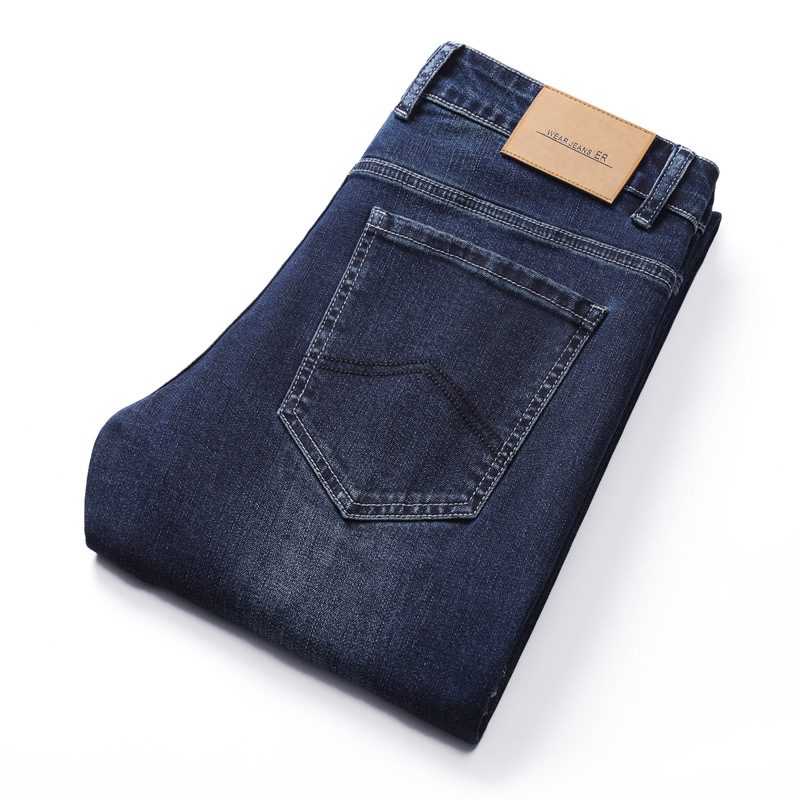 Jeans For Menn Straight Fit Elastisk Trendy Casual