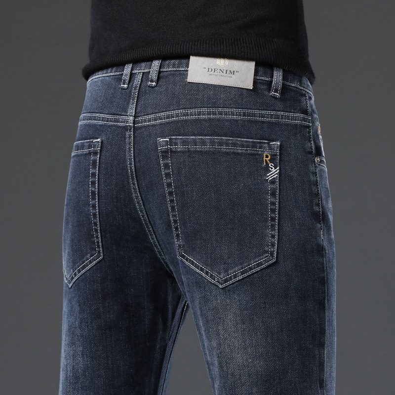 Jeans For Menn Straight Fit Elastisk Trendy Casual