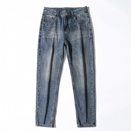 Jeans Herre Løse Rett Retro Bukser Uformell