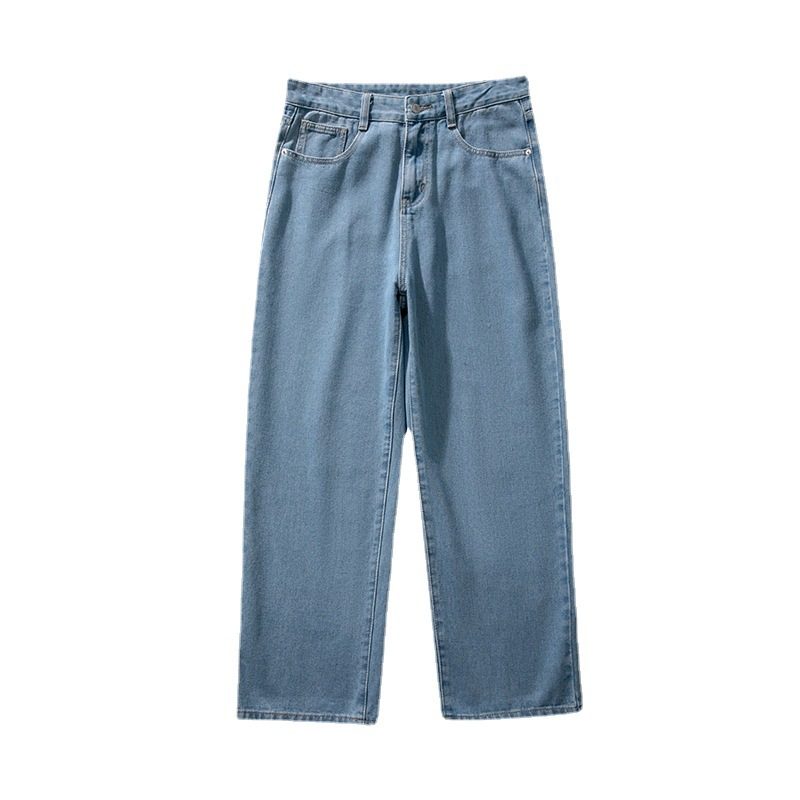 Jeans Med Vidde Ben Herrebukser Trendy Uformell Rett Løs