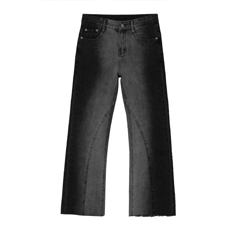 Kontrasterende Gradient Flarede Jeans For Menn