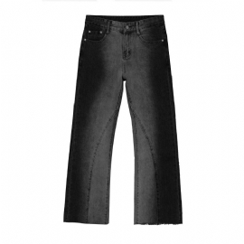 Kontrasterende Gradient Flarede Jeans For Menn