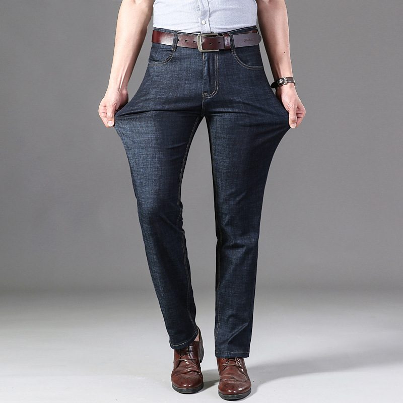 Menns Jeans Løs Straight Stretch Casual