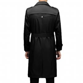 Lange Trenchcoat For Menn Løs Business Casual Dobbel Breasted Trend