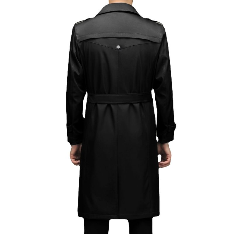 Lange Trenchcoat For Menn Løs Business Casual Dobbel Breasted Trend