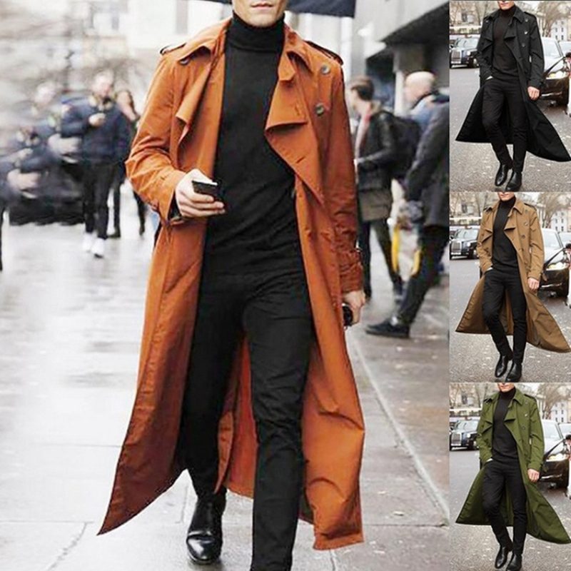 Mellomlang Trenchcoat For Menn Mote Casual