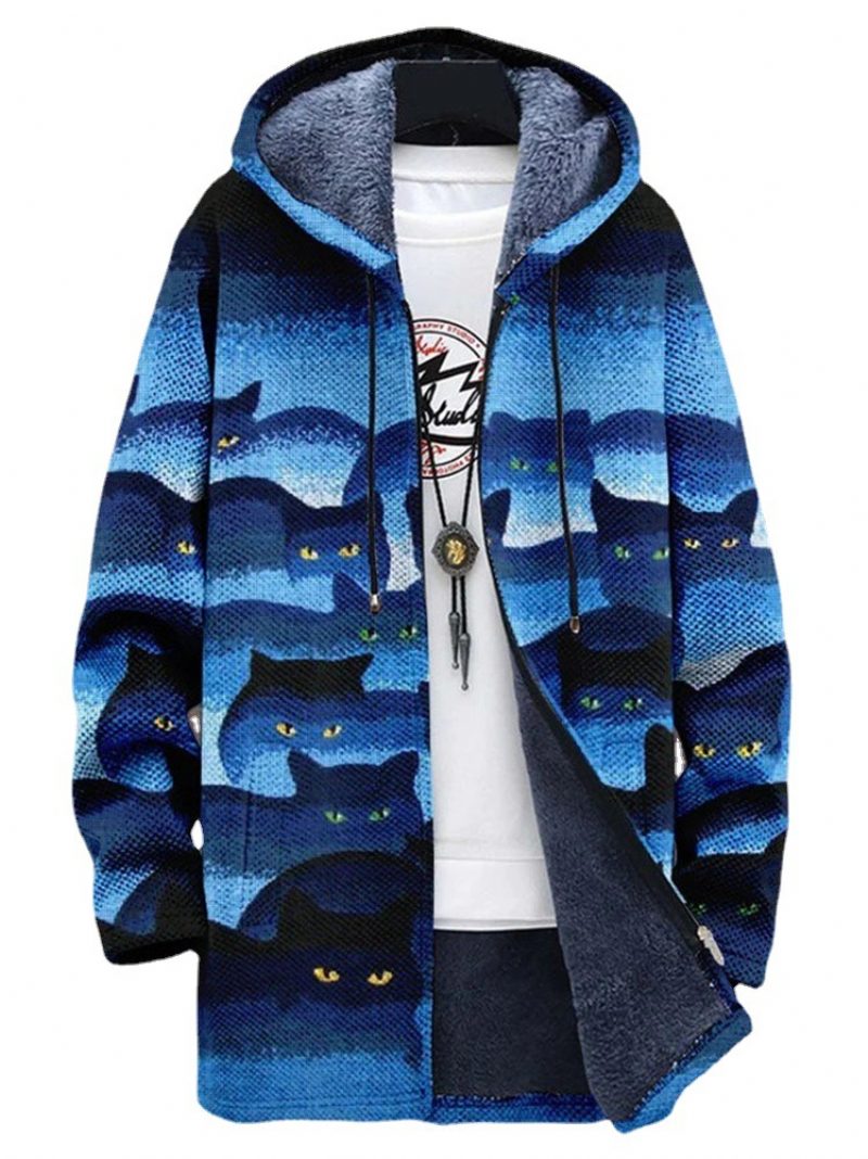 Men's Mid Length Printed Hette Cardigan Trend