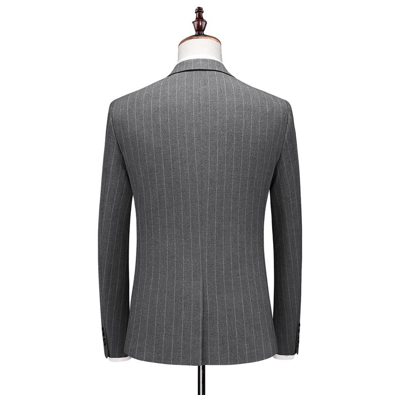 2024 Dresser Herre Én Knapp Vertikale Striper Slim Fit Business Casual