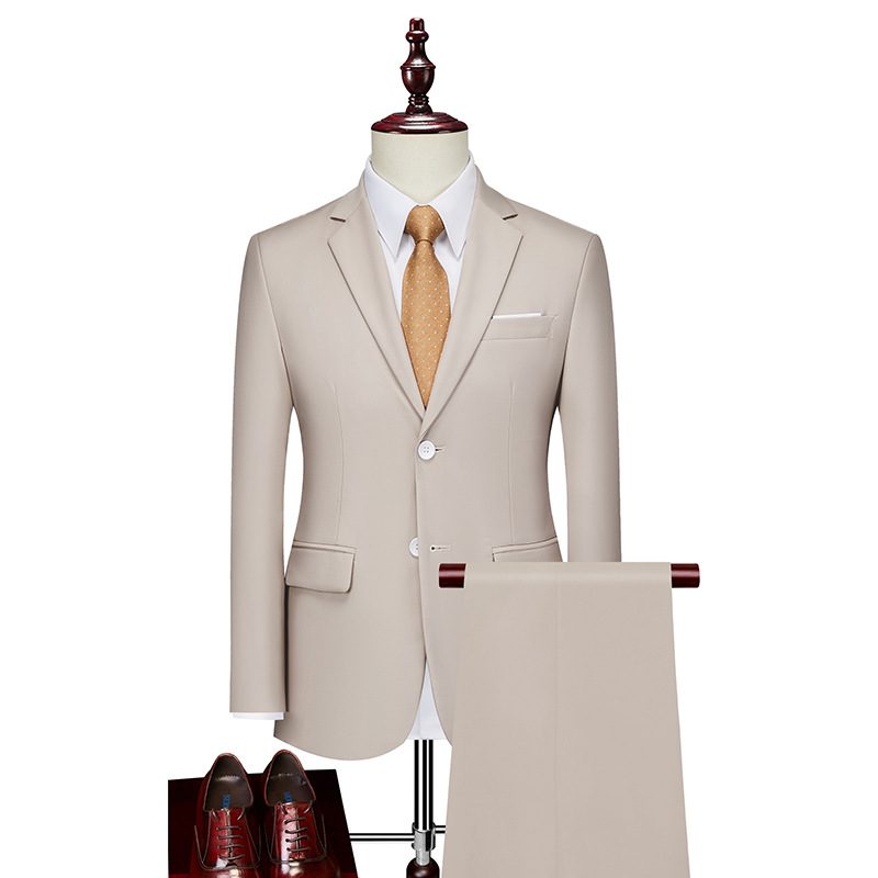 2024 Herredresser Business Casual Ensfarget Todelt Sett