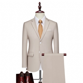 2024 Herredresser Business Casual Ensfarget Todelt Sett