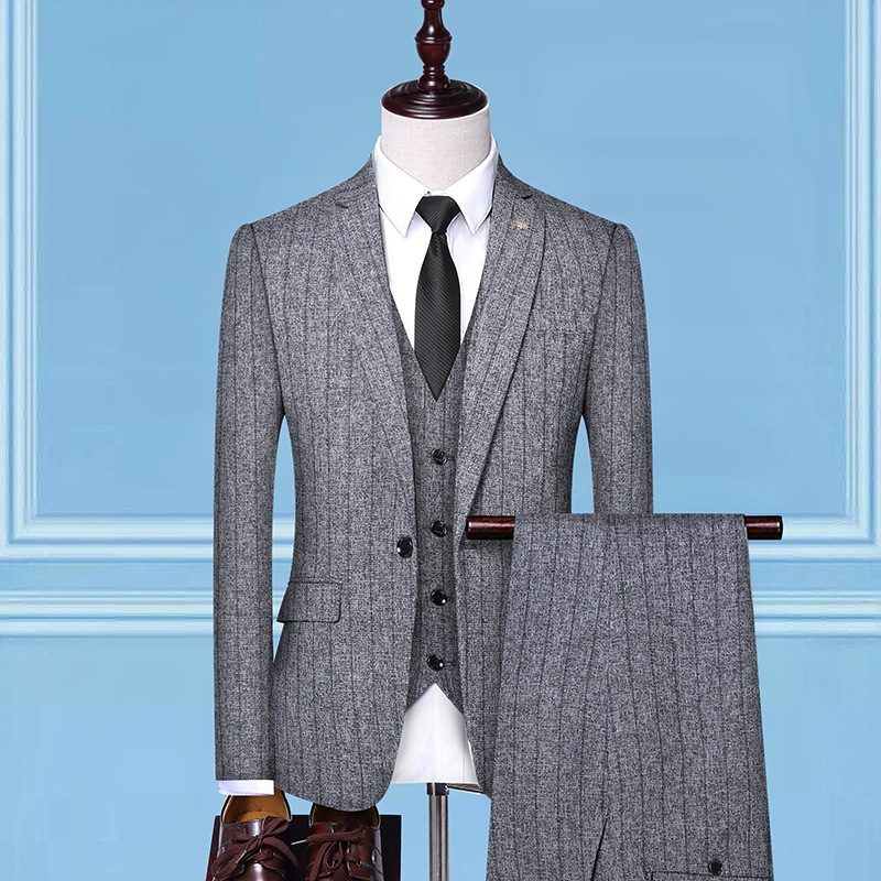 Stripete Dress For Menn Tredelt Slim Business