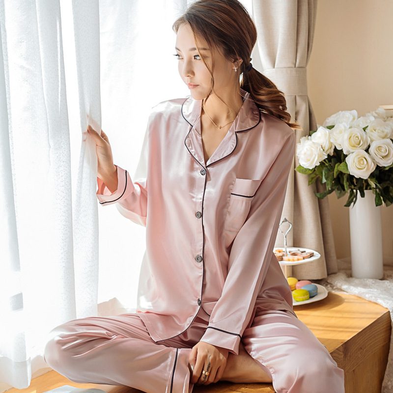 Kvinners Pyjamas Uformelt Jakkeslag Cardigan Loungewear Langermede Dresser