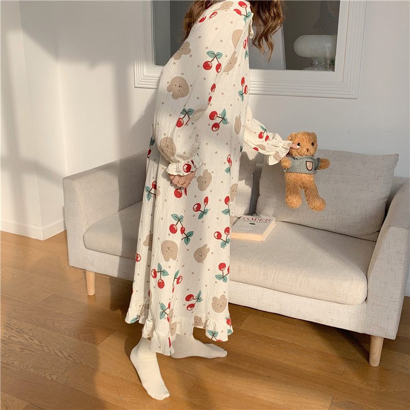 Pyjamas For Kvinner Cherry Cute Loungewear One Piece