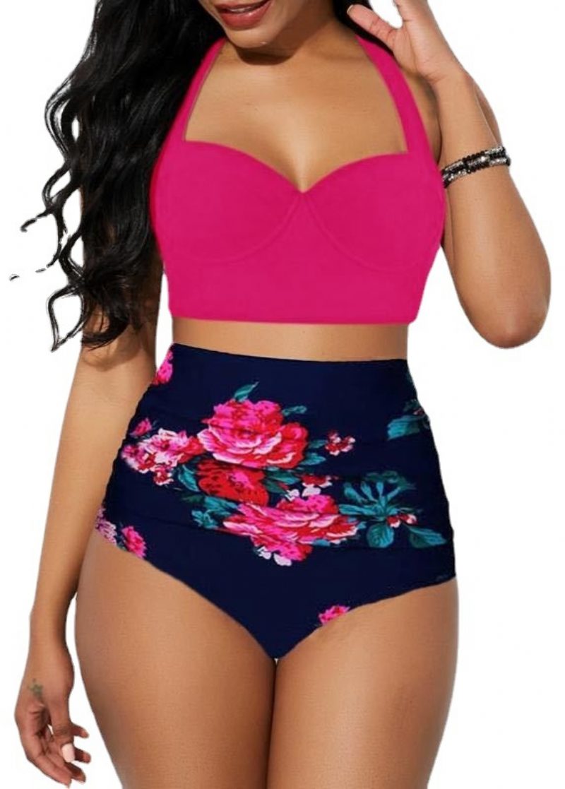 Ny Badedrakt Dame Sexy Print Plus Size Bikini Delt