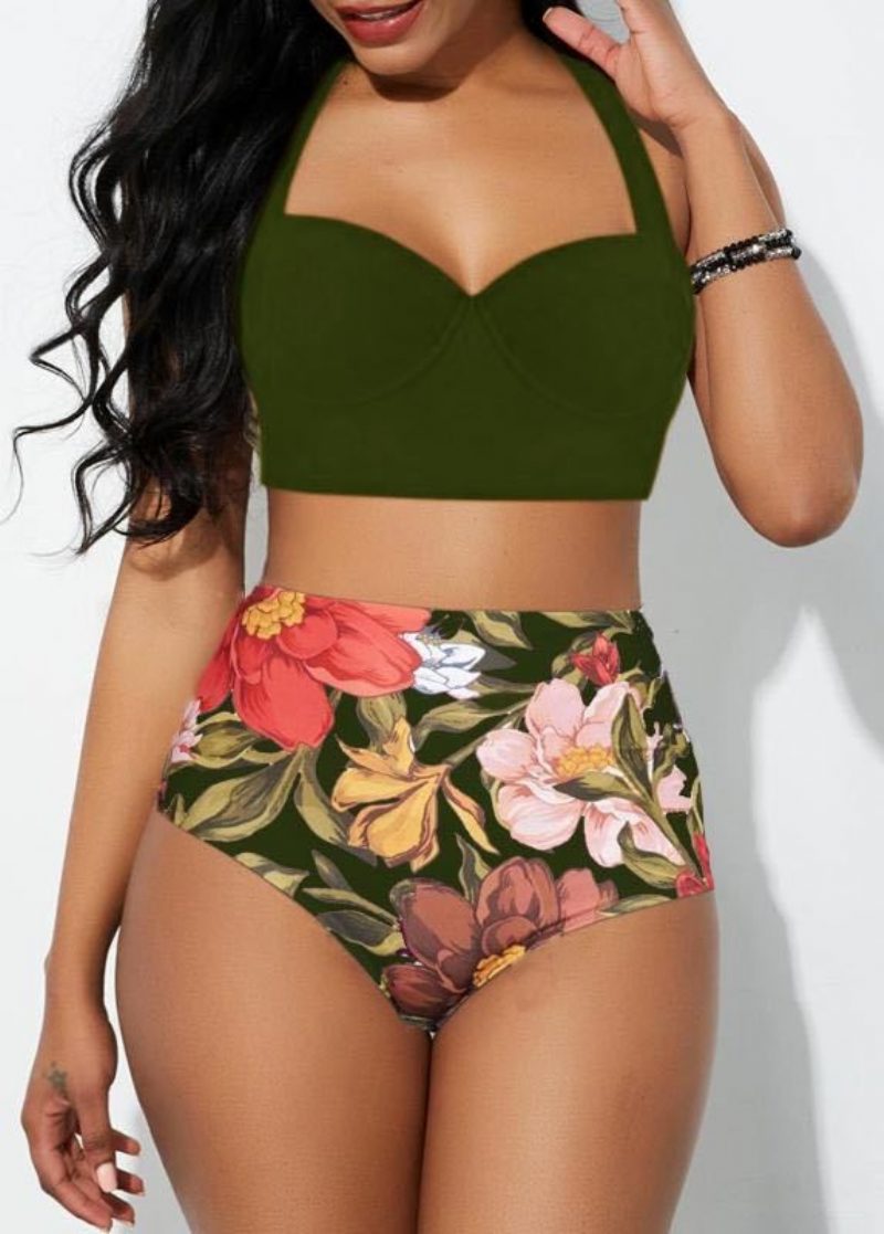 Ny Badedrakt Dame Sexy Print Plus Size Bikini Delt