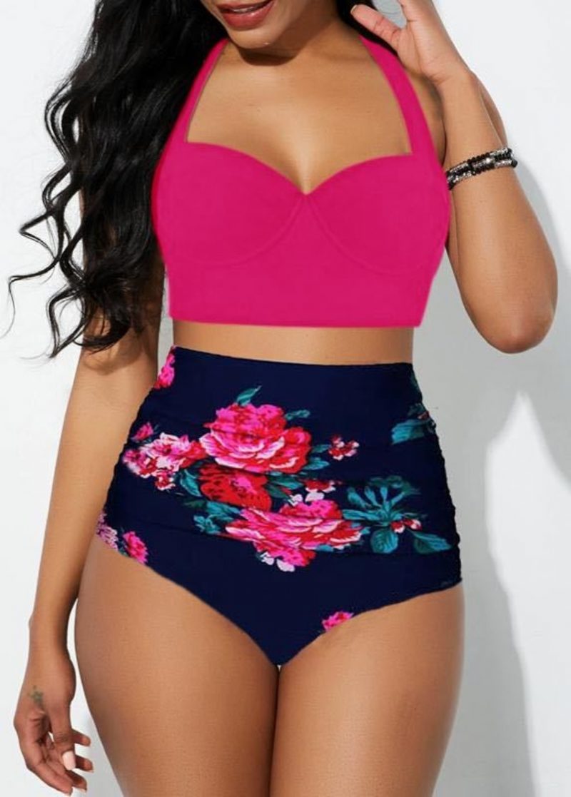 Ny Badedrakt Dame Sexy Print Plus Size Bikini Delt