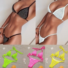 Ny Sexy Bikini Med Diamantbelagt Badedrakt For Kvinner Med Delt