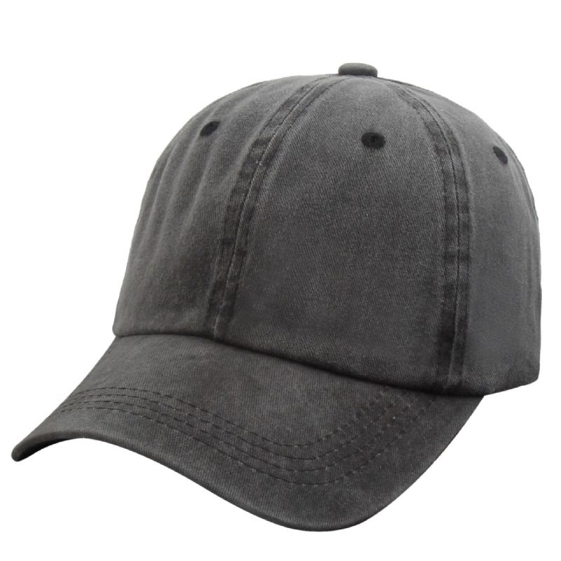 Bomull Laget Gammel Baseball Cap Tilpasset Denim Peaked Cap Street Høst Vinter Lue Kvinnelig Utskrift