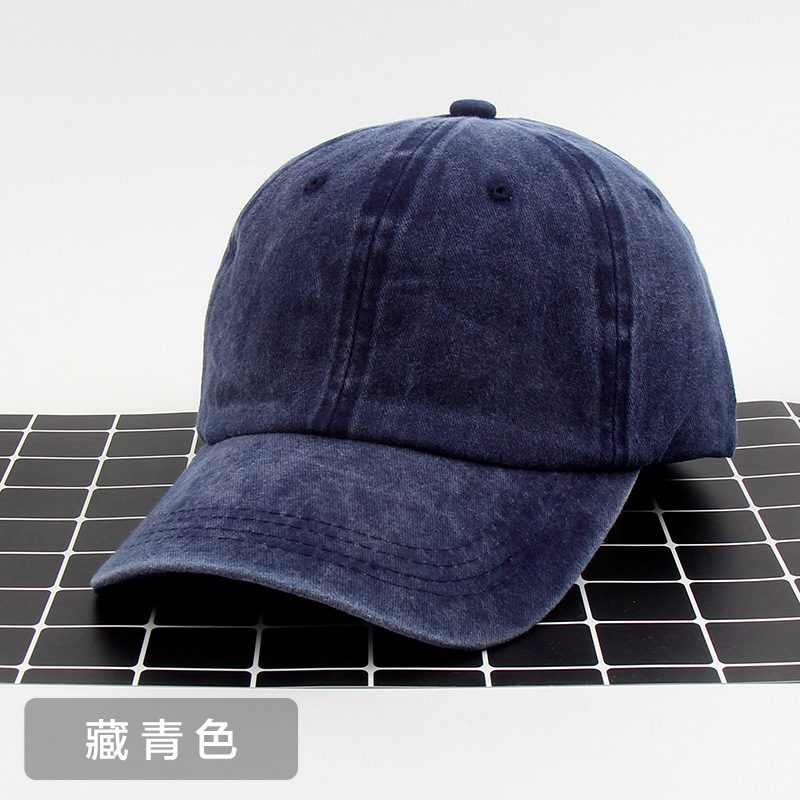 Bomull Laget Gammel Baseball Cap Tilpasset Denim Peaked Cap Street Høst Vinter Lue Kvinnelig Utskrift