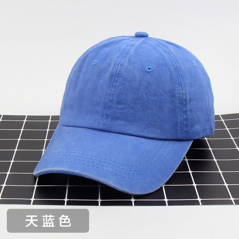 Bomull Laget Gammel Baseball Cap Tilpasset Denim Peaked Cap Street Høst Vinter Lue Kvinnelig Utskrift