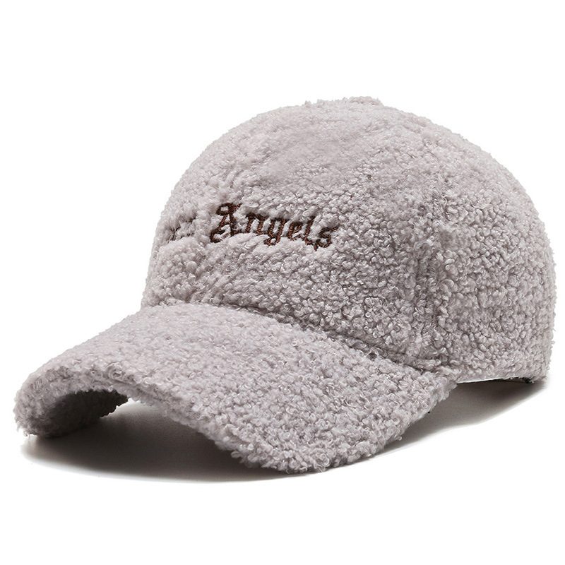 Lue Dame Høst Og Vinter Lammeull Varm Baseball Cap Trendy Teddy Fløyels Cap Liten