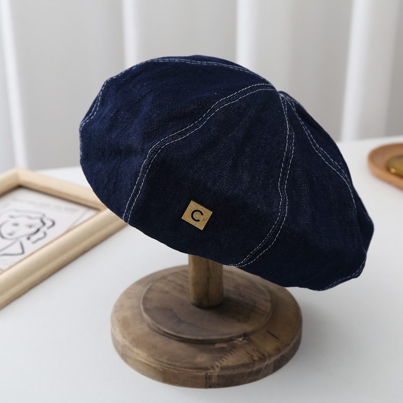 Mote Little Belle Hat Style Maler Hat Retro Denim Beret Girls