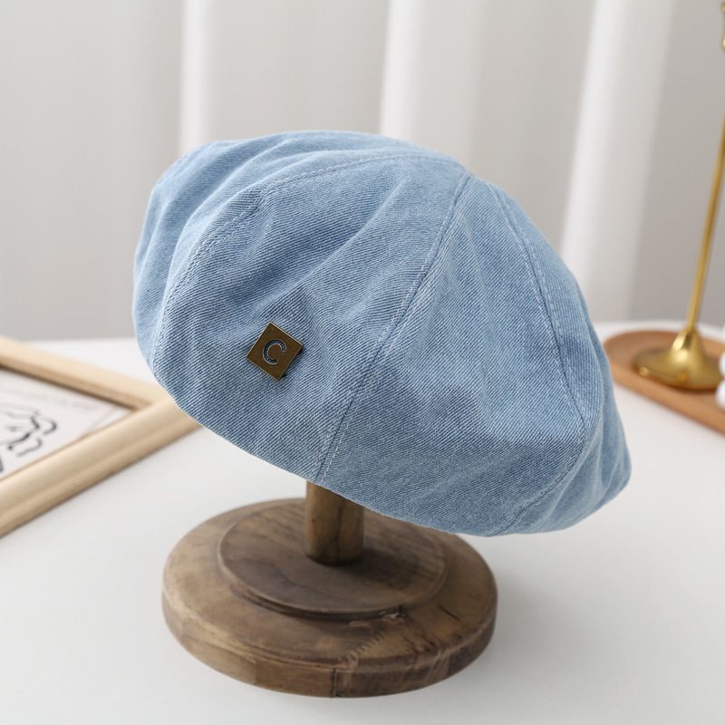 Mote Little Belle Hat Style Maler Hat Retro Denim Beret Girls