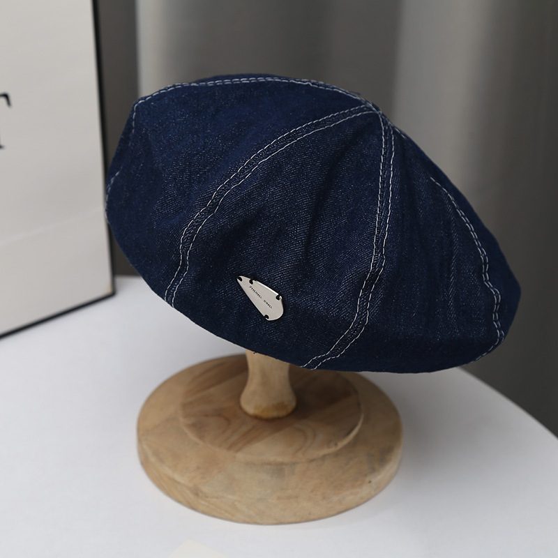 Mote Little Belle Hat Style Maler Hat Retro Denim Beret Girls