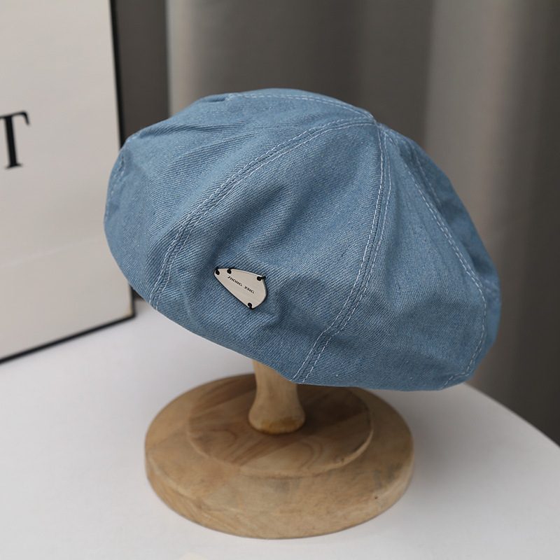 Mote Little Belle Hat Style Maler Hat Retro Denim Beret Girls