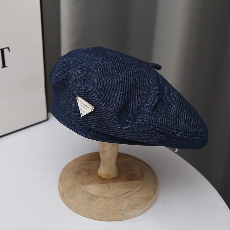 Mote Little Belle Hat Style Maler Hat Retro Denim Beret Girls