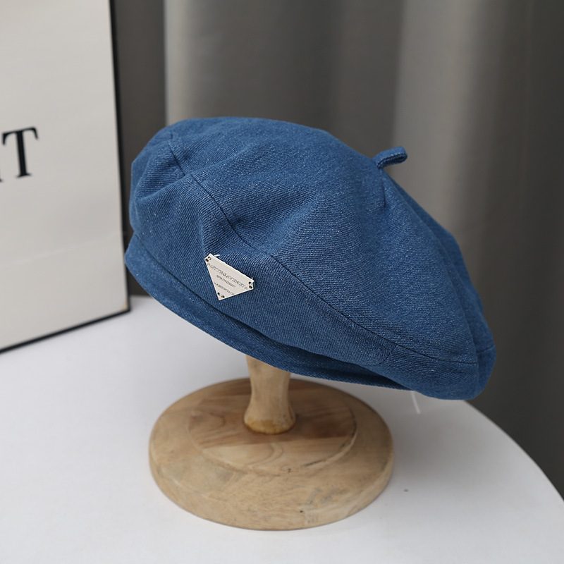 Mote Little Belle Hat Style Maler Hat Retro Denim Beret Girls