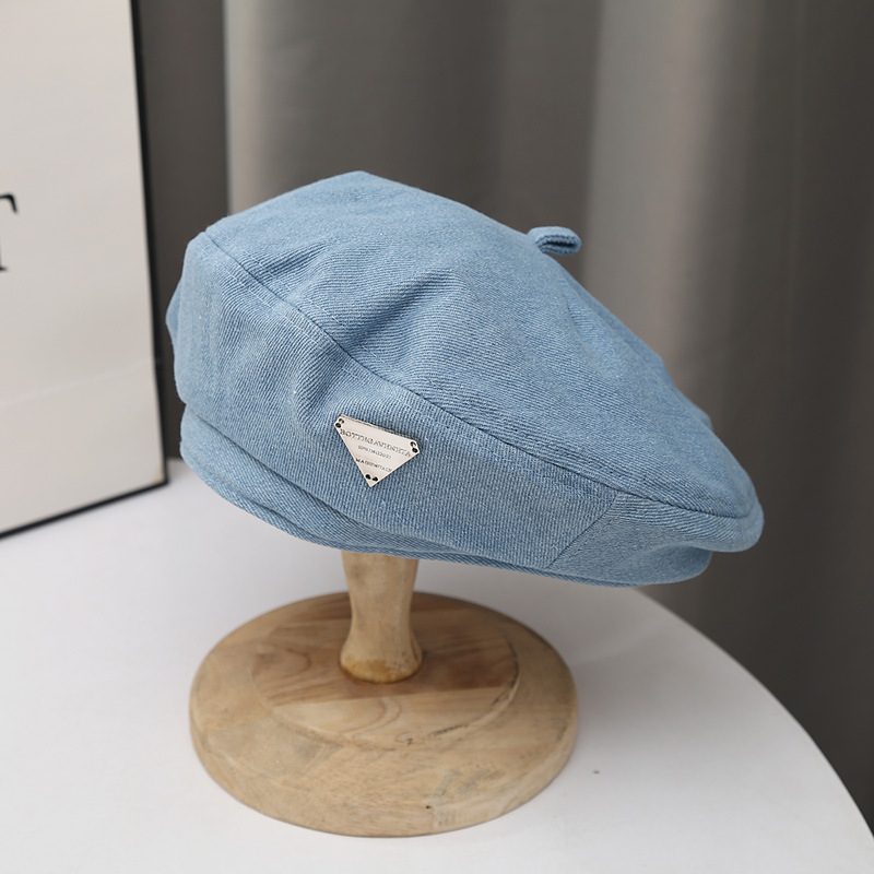 Mote Little Belle Hat Style Maler Hat Retro Denim Beret Girls