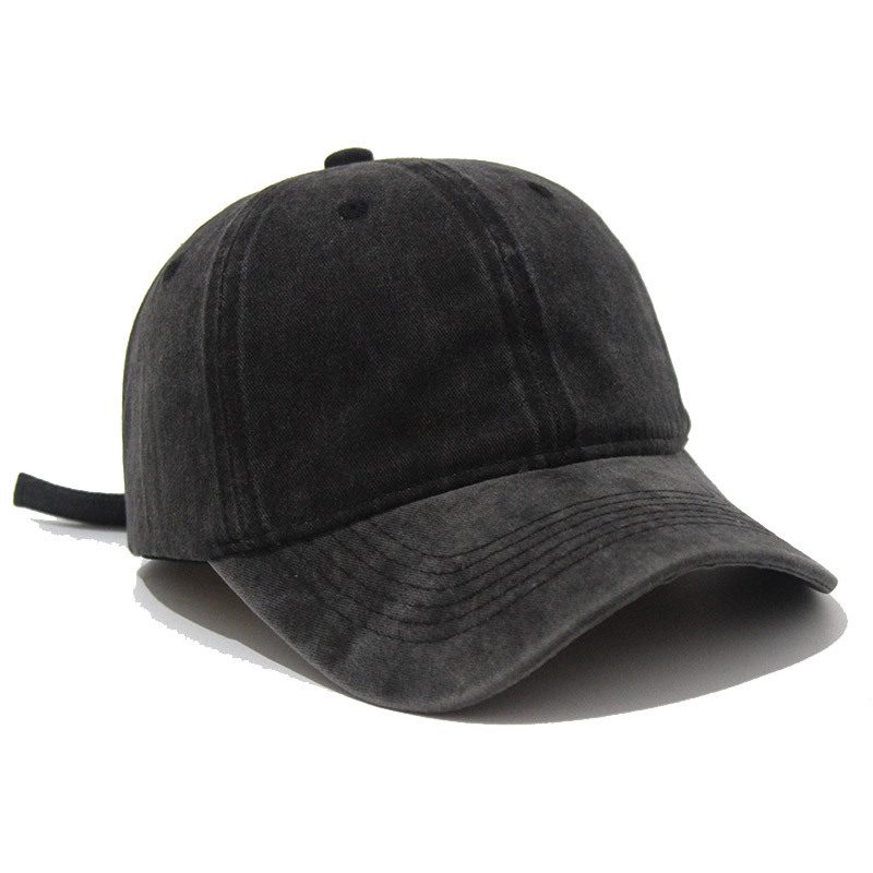 Retro Gammel Lue Baseballcap Myk Topp Sandvasket Cap Med Broderitrykk