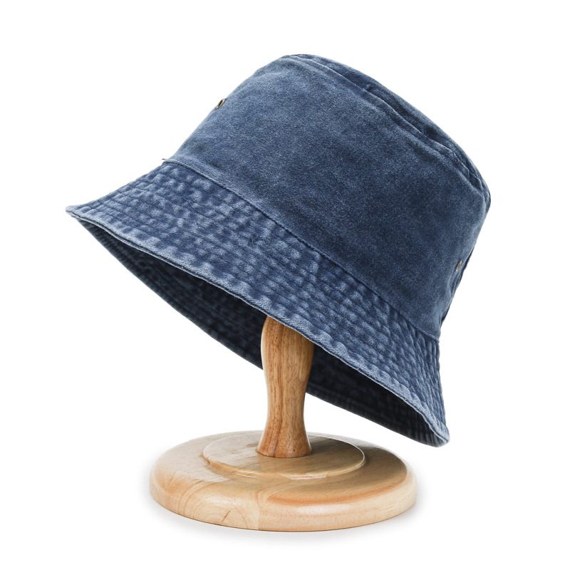 Vår Og Høst Denim Fiskerhatt Solhatt Par Menn Og Kvinner Mote Lys Plate Servanthatt